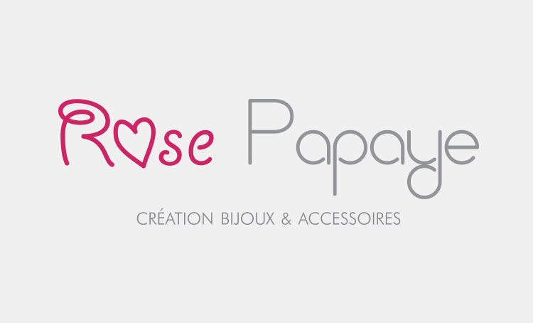 création logo rose papaye