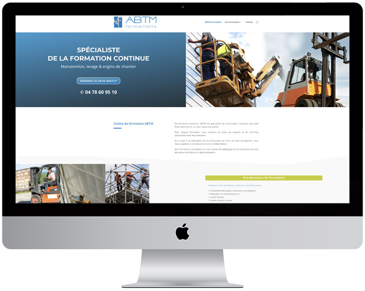 Création site Internet pour centre de formation manutention, levage et engins de chantier