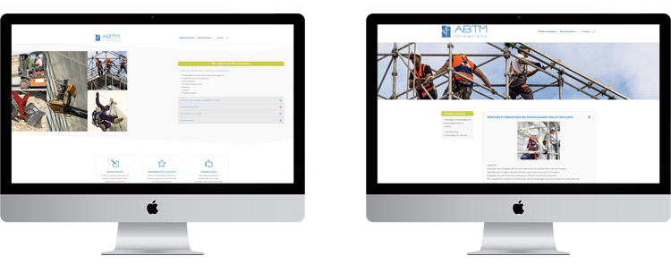 Création site Web pour formations montage et démontage des échafaudages fixes et roulants