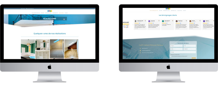 Création site web artisan peintre