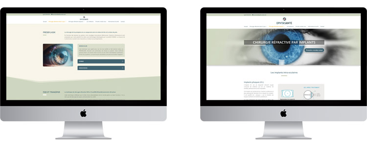 Création site web pour centre ophtalmologique
